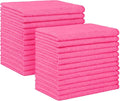 HOMEXCEL Pink Microfiber Cleaning Cloth, 24 Pack Absorbent Cleaning Rags, Lint-Free, Streak-Free Cleaning Towels for Car Kitchen House, 12"X11"