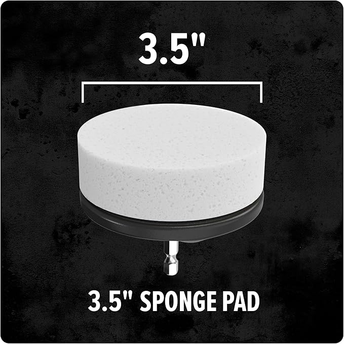 Dirt Devil Foam Sponge Pad Cleaning Set, 3 Piece, 3.5" Sponges, for Use on Glass, Mirrors, Hardwood and More, Soft and Absorbent, Cleaning Sponge Drill Attachment