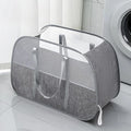 Large Collapsible Laundry Hamper,Gray Oxford Cloth 95L Capacity laundry basket with Handles,Breathable Mesh Design,Sturdy Steel Frame Clothes Hamper Wide opening for easy storage