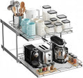 2-Tier Pull-Out Cabinet Organizer with Heavy-Duty Steel Frame, Full-Extension Sliding Shelves, Holds 100 lbs, Easy Install for Kitchen, Pantry & Under Sink Cabinets, 22" W x 21”D x 16.5" H