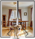 Magnetic Screen Door Mesh with Super Strong Magnets Fit Door Size 72" X 80", Mesh Size 74" X 81" Heavy Duty Door Net Screen for Sliding, French, Single and Patio Doors