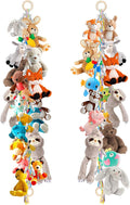 2PCS Stuffed Animal Hammock Corner, 78 Inch Stuff Animal Organizer for Stuffed Animal Storage for Kids Room Decor, Hanging Stuffed Animal Net Holder for Wall or Corner Nursery Collection