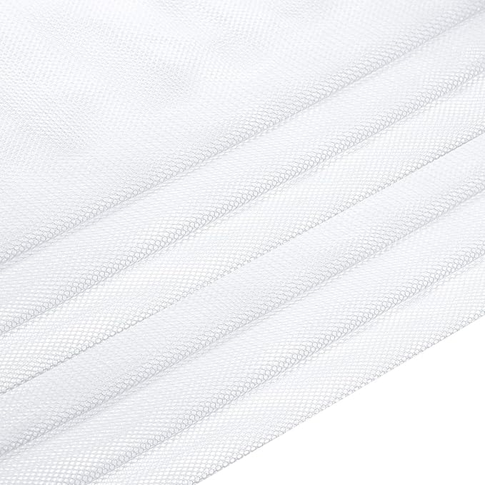 Frienda 6 Pieces Mesh Stuff Sack, 11 x 15 Inch Durable Nylon Drawstring Laundry Bag for Rinsing Beach Toys, Seashell Collecting, Mesh Bags and Travel(White)