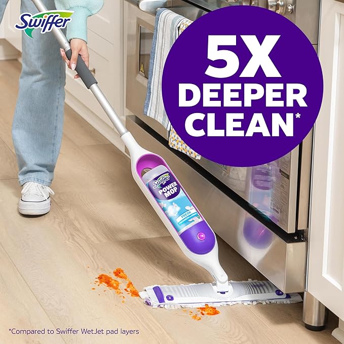 Swiffer PowerMop Multi-Surface Mopping Pad Refills, Made by Swiffer, for Floor Cleaning, 11 Count