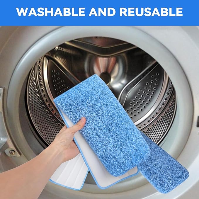 36" Microfiber Pad for Rubbermaid Commercial 36 Inch Mop Head - 8 Pack Replacement Wet & Dry Commercial Reusable Cleaning Mop Refills Fit for Any Microfiber Flat Mop System 36"