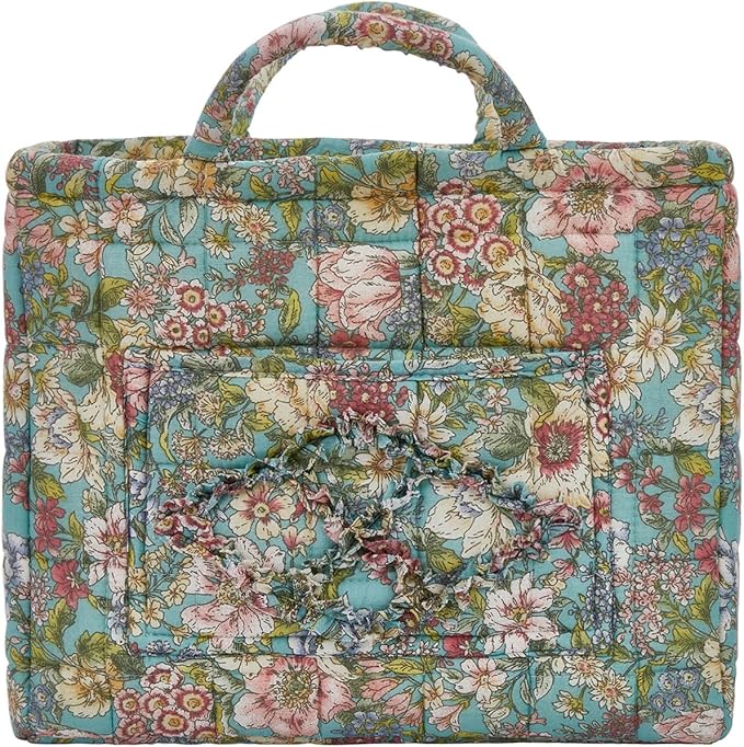 Boho Fabric Storage Basket, Large Capacity Laundry Basket, 12.2'' x 10.23'' x 10.23'' Collapsible Laundry Hamper with Easy Carry Handles (D Multi-Color 16, L)