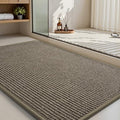 MontVoo Bath Mat Rug-Chenille Absorbent Bathroom Mat Quick Dry-Rubber Backed Bathroom Rugs Non Slip Washable Bath Mats,Ultra Thin Bathroom Rugs Fit Under Door,20"x32",Brown