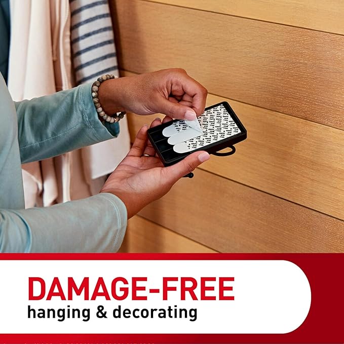 Command X-Large Matte Black Triple Hook, 2 Hooks, 6 Strips, Damage-Free Hanging with Adhesive Strips, No Tools Wall Hook for Hanging Decorations in Living Spaces
