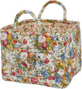Boho Fabric Storage Basket, Large Capacity Laundry Basket, 12.2'' x 10.23'' x 10.23'' Collapsible Laundry Hamper with Easy Carry Handles (C Multi-Color 5, L)