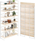 BHG Vintage Multifunctional Folding Bookshelf, No-Assembly Plant Stand Storage Rack Shelves for Home Office