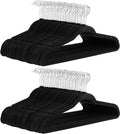 Amazon Basics Slim Velvet, Non-Slip Suit Clothes Hangers, Pack of 100, Black