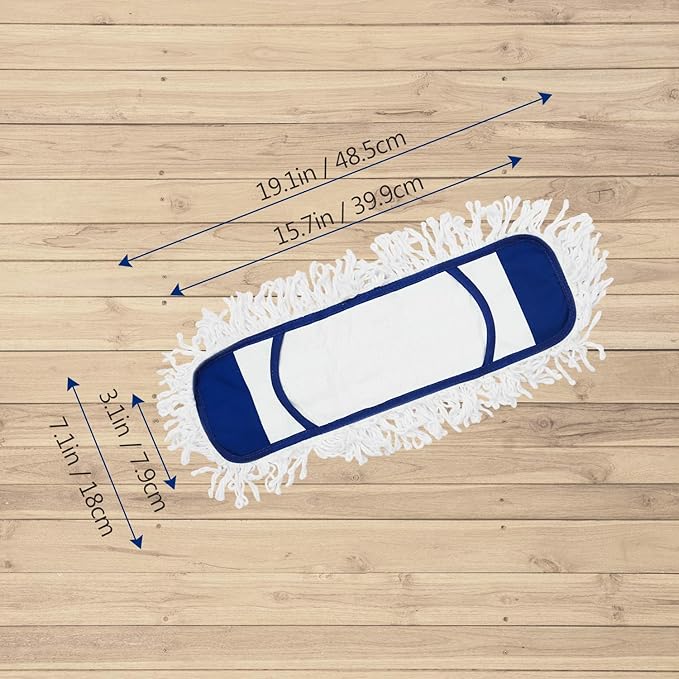 Eyliden Mop Pads (2 Pack) Wet Dry Dust Mop Pads for Hardwood Floors - Replacement Refills - Blue