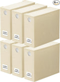SpaceAid 6 Pack Bed Sheet Organizers and Storage, Foldable Sheet Organizer for Linen Closet, Sheets Set Folder Keeper with Window XL (Queen & King Size) Bedding Container (Beige, 6 Pack)