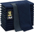 Homaxy 12 Pack Kitchen Cloths Dish Towels (10" x 10", Dark Grey & Navy Blue), Super Soft and Absorbent Dish Cloths, Coral Velvet Microfiber Cleaning Cloth, Nonstick Oil Fast Dry Dishcloths