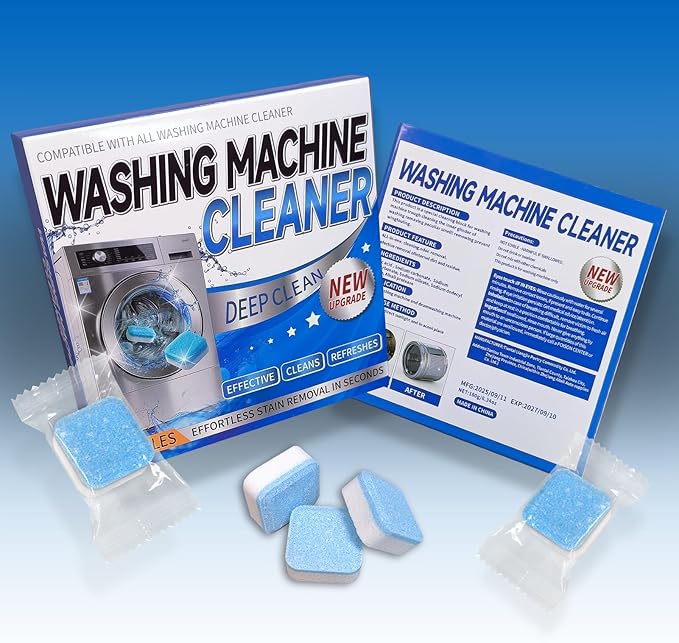 Washing Machine Cleaner Tablets - Deep Cleans & Descaler for Front Load and Top Load Washers, HE Compatible, 24 Pack