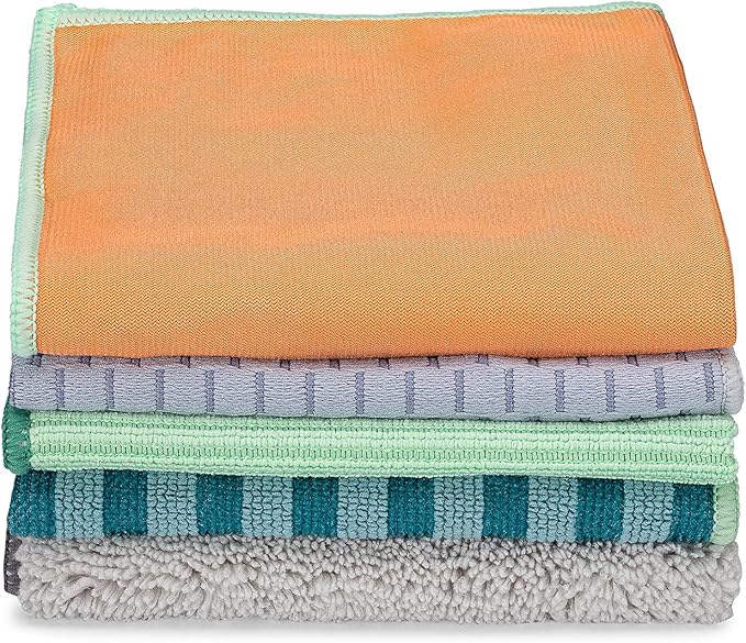 Full Circle Renew Collection All-Purpose Recycled Microfiber Cloths, Set of 3, Stripes Print
