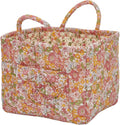 Boho Fabric Storage Basket, Large Capacity Laundry Basket, 12.2'' x 10.23'' x 10.23'' Collapsible Laundry Hamper with Easy Carry Handles (C Multi-Color 3, L)