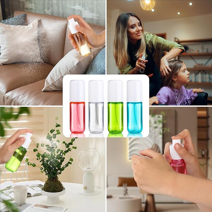 Aeibxiy Small Spray Bottles Travel Size 1.35oz 40ML, Fine Mist Plastic Spray Bottles, Refillable Empty Spray Bottle for Toners, Perfume, Face& Hair Spray