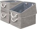 Sacyic Storage Basket Fabric Sturdy Canvas Storage Bins Organizer with Handles for Clothes and Storage Foldable Storage Boxes Cubes