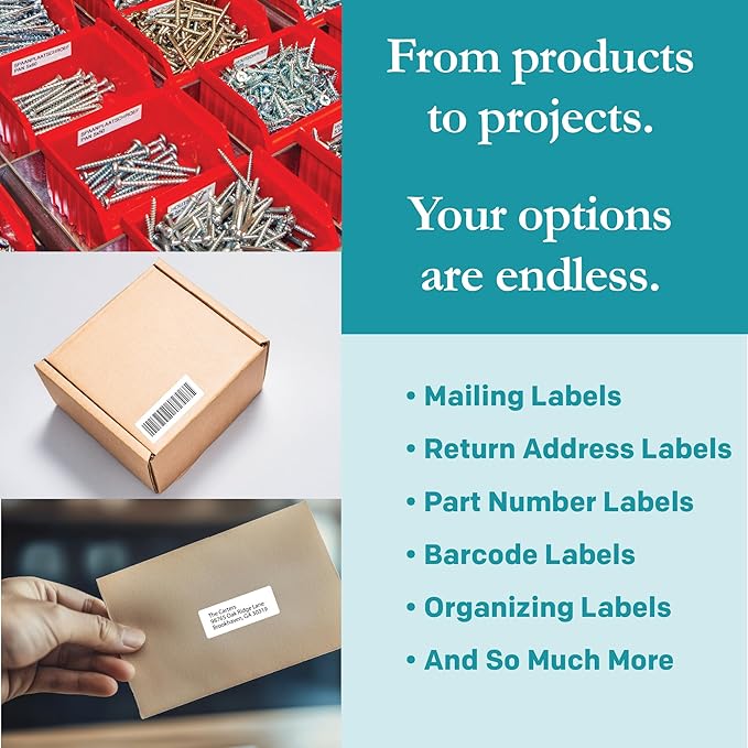 Premium Label Supply White Sticker Return Address Labels – 1-3/4" x 2/3" – Laser/Inkjet Compatible – (60 per Sheet), 25 Sheets – 1,500 Total Adhesive Labels
