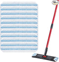 10 Pack H2prO Mop Pads Compatible with O Ceda H2PrO Flat Mo p System, 100% Microfiber Mop Head Replacements, Washable and Reusable, White