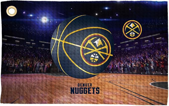 Northwest NBA Golf Towel – Official Licensed Microfiber Waffle Fabric, Absorbent 16x25 in Club Cleaning Accessory