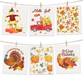 6 Pcs Swedish Kitchen Dish Towels Kitchen Cloths Reusable Sponge Cleaning Cloths Absorbent Dish Cloth Quick Drying Washable Cleaning Wipes No Odor Hand Towel (Thanksgiving)