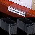 Containlol 50 Pcs Moveable Shelf Label Holders, Clear Bookshelf Label Library Shelf Markers Bookshelf Divider Tags for Library Office Classroom Home (3 x 0.63 Inch)