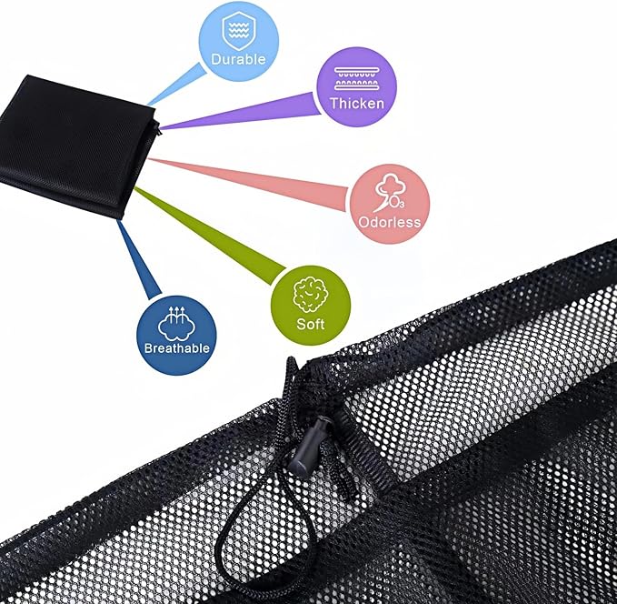 2 Pack Large Mesh Laundry Bag, 27×36inch Black Laundry Hamper Liner, Heavy Duty Mesh Laundry Bags Drawstring Lockable, Machine Washable, for Ball Storage, Travel, Toys, Sports Factories, Dorms