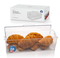 Pikanty Organization Storage Box | 16" Plastic Container with Hinged Lid | Kitchen, Pantry, Office Organizer | Dishwasher Safe | Made in USA