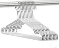 Seropy Coat Hangers Clothes 10 Pack Wire Hangers Heavy Duty Stainless Steel Hangers with Non Slip Grooves, 16.5 Inch Ultra Thin Metal Hangers Space Saving Clothing Hanger