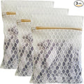 3 Pack Laundry Bag, Durable Big Honeycomb Mesh Laundry Bags Suitable for Delicate Clothes Washing 19.6 x 15.7 Inches (3 Large)