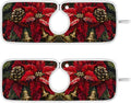 2 Pack Faucet Splash Catcher Poinsettia Golden Bells Sink Mat for Faucet Absorbent Kitchen Splash Guard Drip Catcher for Farmhouse Barthroom Bar, S