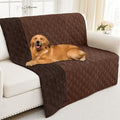 Smiry Reversible Waterproof Couch Covers for Sofa, Washable Dogs Pet Couch Covers for 3 Cushion Sofa Pet Friendly, Water Resistant Furniture Protector Slipcover, Geometric (52"x82", Brown/Chocolate)