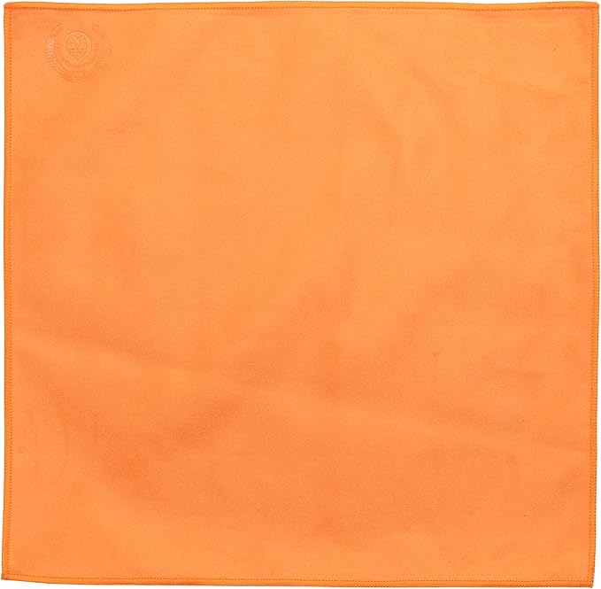 MI&VI Synthetic Chamois Microfiber Instrument Cleaning & Polishing Cloth for Violin, Viola, Cello, Bass, Guitar, Saxophone, Flute 12x12in (Tangerine-Orange)