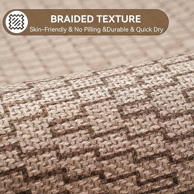 YDKGL Bathroom Rugs Mat 24x35, Non Slip Ultra Thin Bath Mat Quick Dry Absorbent Washable Half Round Bath Mats for Bathroom Floor Rubber Backed Fit Under Door, Brown