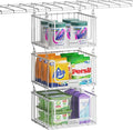 3-Pack Laundry Basket, Wire shelves for Laundry Room Space Saving-Metal Laundry Basket Holde,15"D x 11"W, White