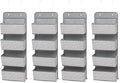 Delta Children 4 Pocket Over The Door Hanging Organizer - 4 Pack, Easy Storage/Organization Solution - Versatile and Accessible in Any Room in the House, Cool Grey
