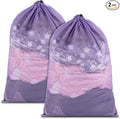 2 Pack Mesh Laundry Bags, 23 x 34 Inches Heavy Duty Mesh Laundry Bag, Large Laundry Drawstring Bag for College, Dorm, Travel, Family and Apartment Dwellers, Purple