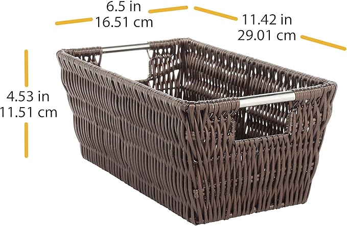 Whitmor Rattique Small Shelf Tote (6500-2712-JAVA) (Pack of 6)