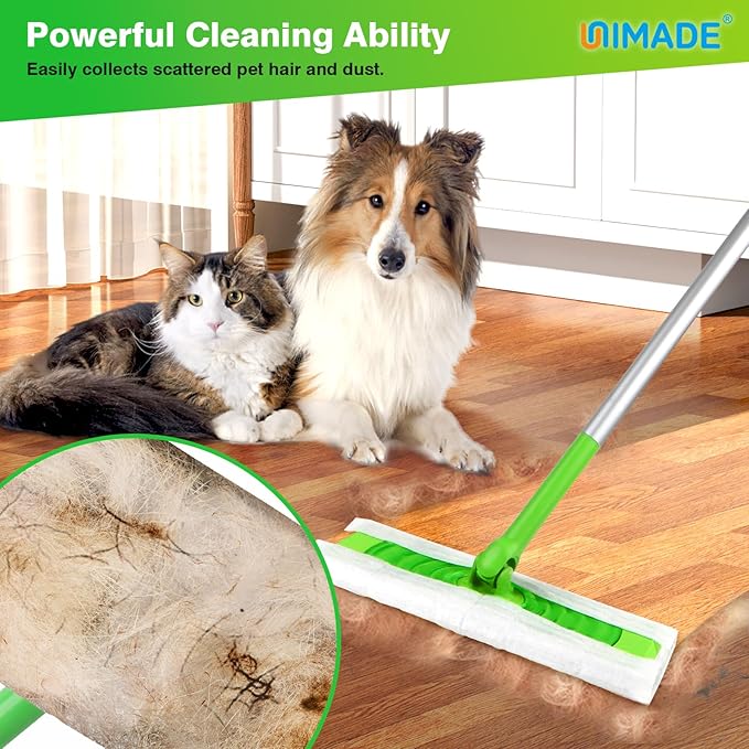 Dry Sweeping Cloths, 100 Count Mop Refill Compatible with Swiffer Sweeper - Disposable Duster Refills Mops for Cleaning Hardwood Floor Dust