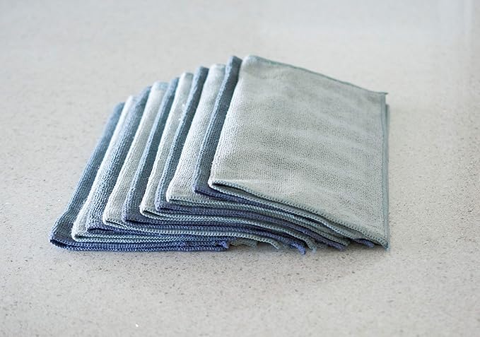 Microfiber Cleaning Cloths, Attract Dust Like a Magnet, Use Wet or Dry, Ultra Soft and Absorbent, Non-Abrasive, Streak Free, Reusable, Machine Wash, Gray, 20 Pack