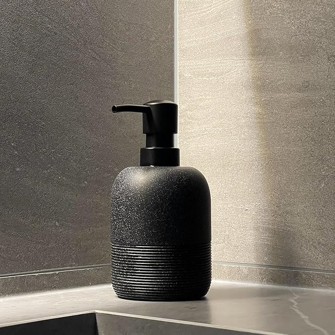 Soap Dispenser Black,Hand Soap Lotion Dispenser for Bathroom Countertop,Soap Dispenser for Kitchen.