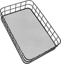 Black Metal Wire Cabinet Organizer Storage, Iron Grid Storage, Tray Net Basket Storage for Office, Home Decoration (Black)