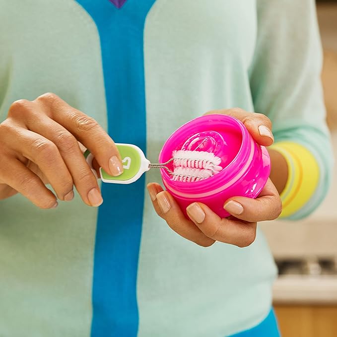 Munchkin® Details™ Bottle and Cup Cleaning Brush 4 Piece Set with Key Ring,(Pack of 12)