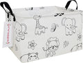 QUEENLALA Rectangular Laundry Hamper/Foldable Nursery Laundry Basket for Organizing/Storage Bin Baskets/Children Toy Office Bedroom/Toy Bin Closet Shelf Baskets（Rec-Zoo）