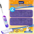 KEEPOW Reusable Power Mop Refill Pads for Swiffer Power Mop, Powermop Mopping Pad Refills for Wood Floor Cleaning, Machine Washable Microfiber Mop Pads for Wet and Dry Use, 2 Pack