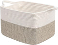 Goodpick Woven Storage Baskets for Organizing, Baby Basket for Gifts, Dog Toy Storage Bins for Shelves, Cute Baskets for Home Decor, Rope Basket for Towels, 13" x 10" x 9", Brown