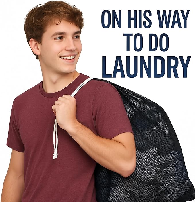 Extra Large Mesh Laundry Bag 40" x 30" – Drawstring, Multi-Purpose for Laundry, Toys, Beach, Sporting Goods – Dependable Industries Inc. Essentials