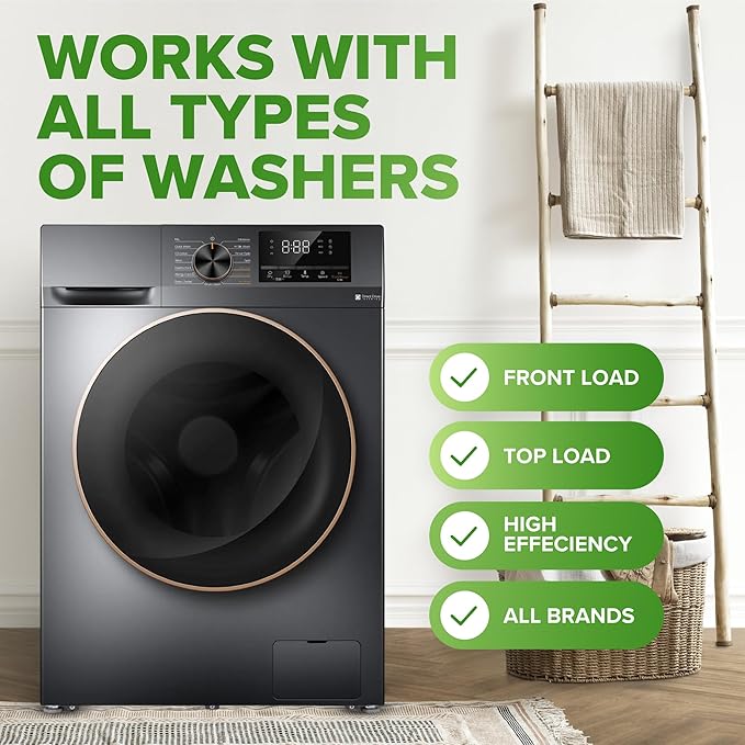 Renuv® Washing Machine Cleaner + Dishwasher Cleaner Bundle - Heavy Duty Appliance Deep Cleaning, Descaling and Deodorizing